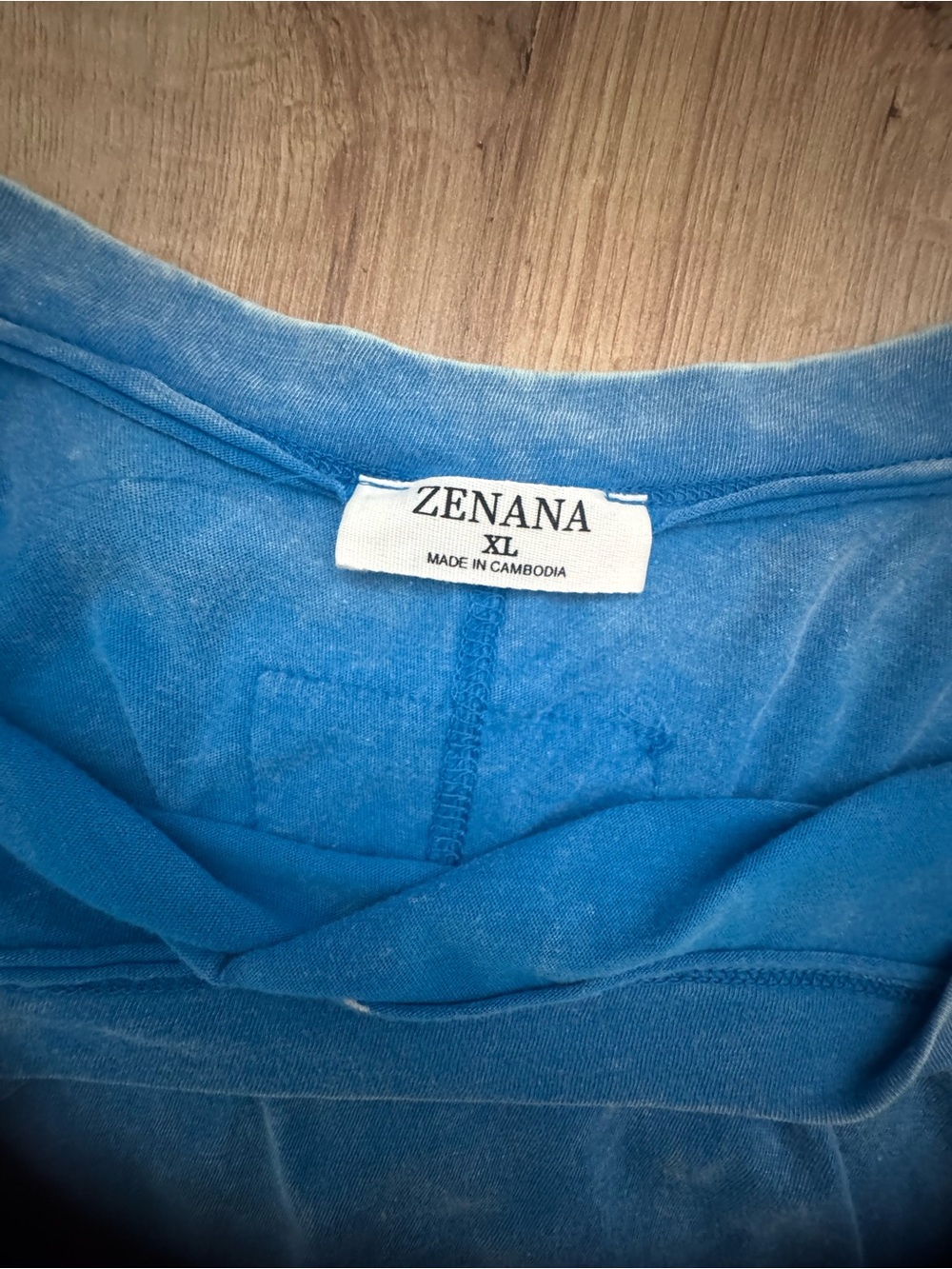Zenana Outfitters Washed Blue Long-Sleeve Pullover With Thumb Holes. NWOT - Picture 7 of 10